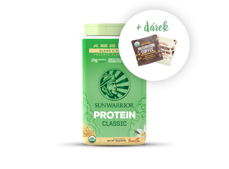 Protein Classic Organic vanilla + free Coffee with Lion´s mane and Cocoa with cordyceps