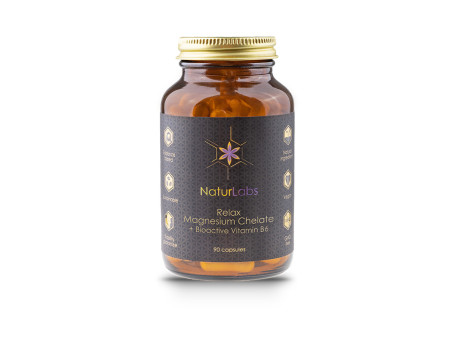 Relax hořčík chelát bisglycinát + bioaktivní vitamín B6, kapsle