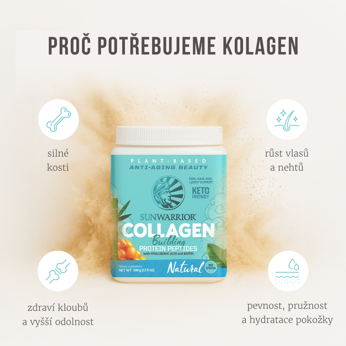 Collagen builder – veganský doplněk stravy pro podporu tvorby vlastního kolagenu