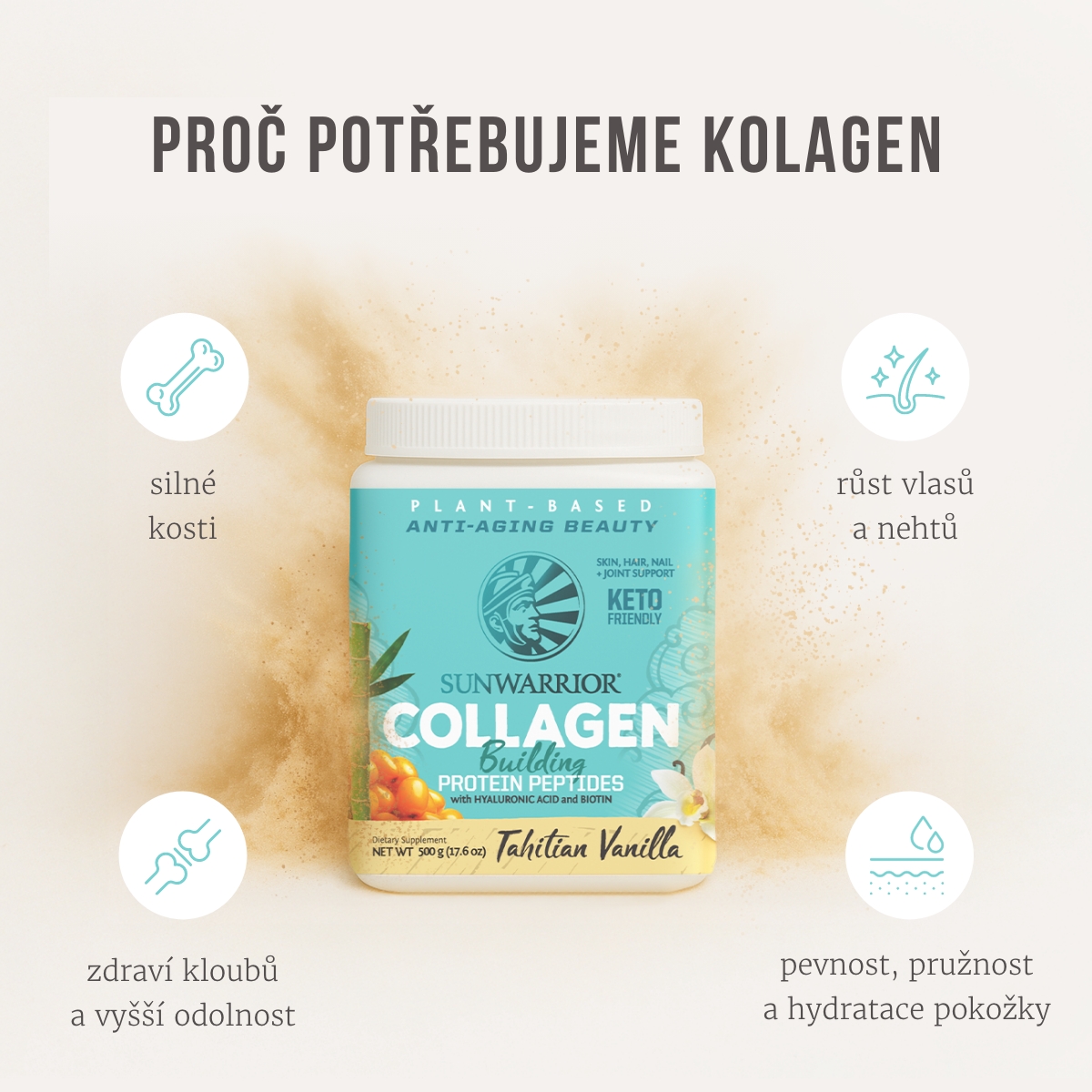 Collagen builder – veganský doplněk stravy pro podporu tvorby vlastního kolagenu