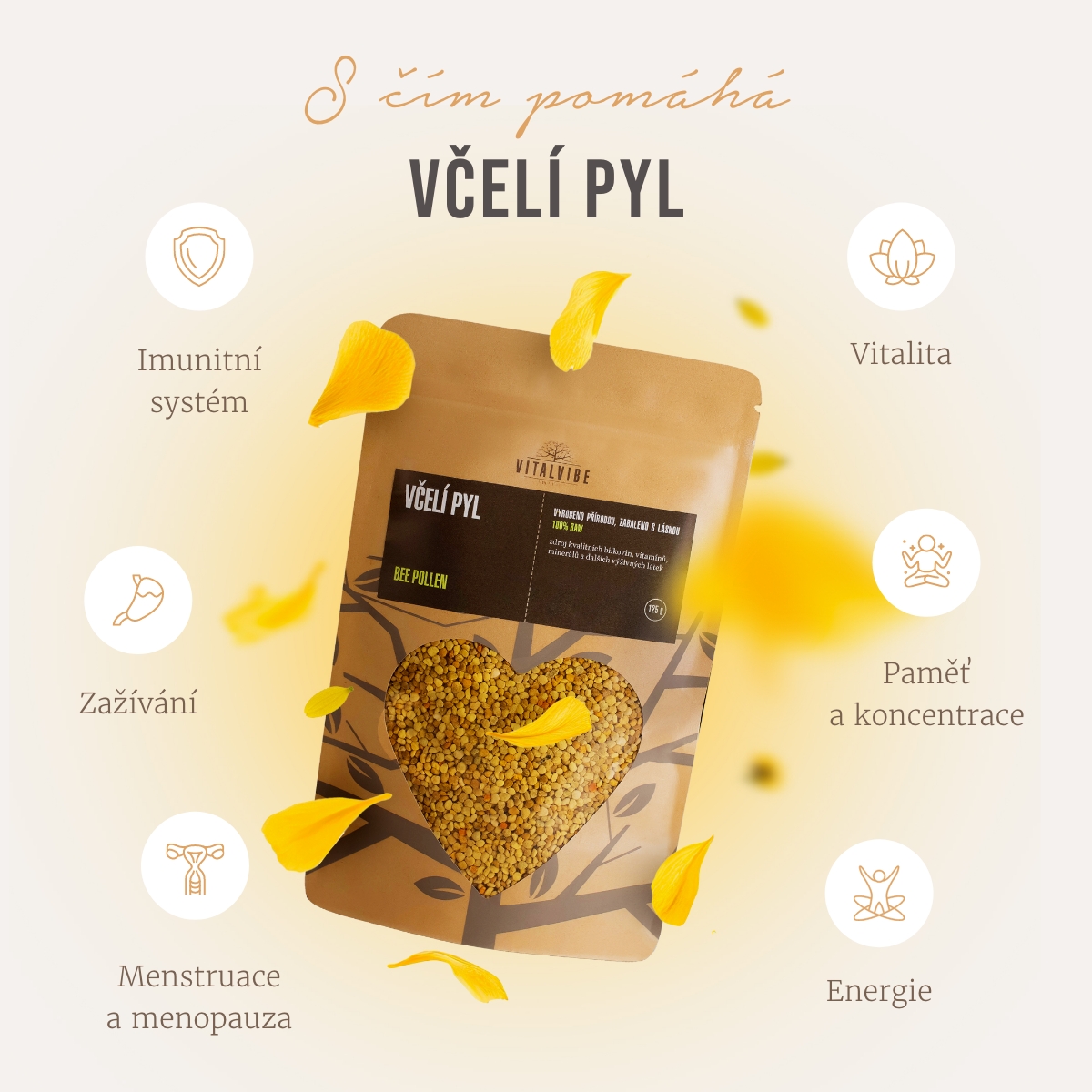 Včelí pyl – přírodní multivitamín ideální pro období menopauzy